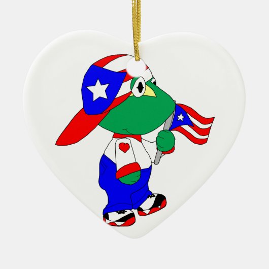 Coqui Puerto Rico Pride Keramisch Ornament (Voorkant)