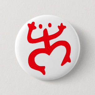 Coqui Taino Puerto Rico Symbool Ronde Button 5,7 Cm