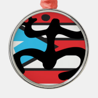 Coqui taíno sobre bandera de Puerto Rico Metalen Ornament