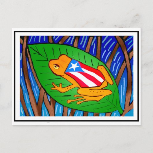 Coqui-vlag Briefkaart (Voorkant)