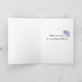 Coquillage à cône blanc avec nom Carte d'anniversa (Intérieur)