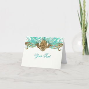 Coquillage de mer or et sarcelle Glam Beach Merci