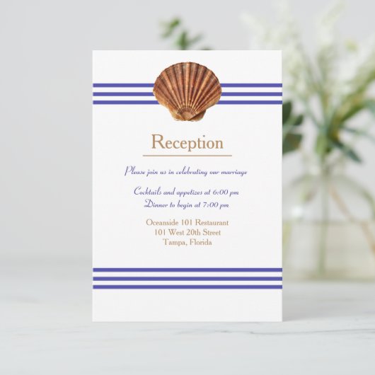 Coquillage nautique - Invitation à la réception (Debout devant)
