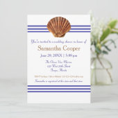 Coquillage nautique - Invitation de douche nuptial (Debout devant)