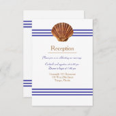 Coquillage nautique - Invitation de réception (Devant / Derrière)