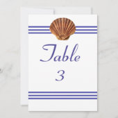 Coquillage nautique - Numéro de table 5x7 (Devant)