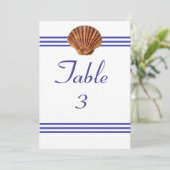 Coquillage nautique - Numéro de table 5x7 (Debout devant)