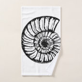 Coquillage noir et blanc (Serviette à main)