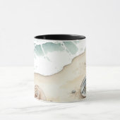 Coquillage & Sable – Mug Tote de Plage à l'Aquarel (Centre)