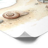 Coquillage & Sable – Papier Poster pour l'Eau (Sem (Coin)