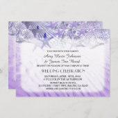 Coquillage sable plage mariage invitations coquill (Devant / Derrière)