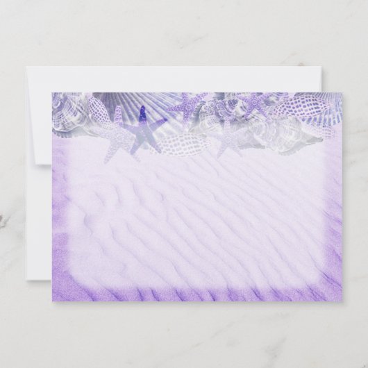 Coquillage sable plage mariage invitations coquill (Dos)