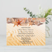 Coquillage sable plage mariage invitations coquill (Debout devant)