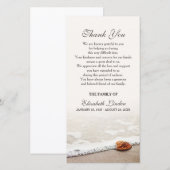 Coquillage sur le Merci de sympathie de la plage | (Devant / Derrière)