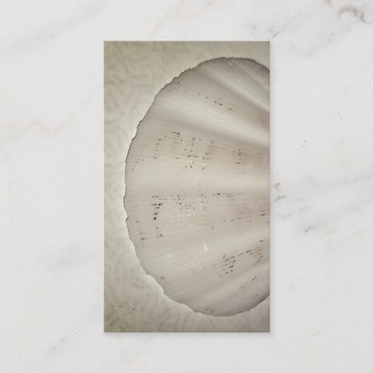 Coquillage sur plage de sable carte de visite (Devant)