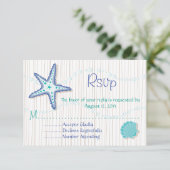 Coquillage tropical épousant des cartes de RSVP (Debout devant)