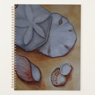 Coquillages à la peinture aquarelle de bord de mer