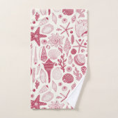 Coquillages à Viva Magenta - Couleur de l'année 20 (Serviette à main)