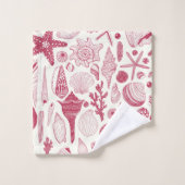 Coquillages à Viva Magenta - Couleur de l'année 20 (Gant de toilette)