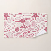 Coquillages à Viva Magenta - Couleur de l'année 20 (Serviette à main)