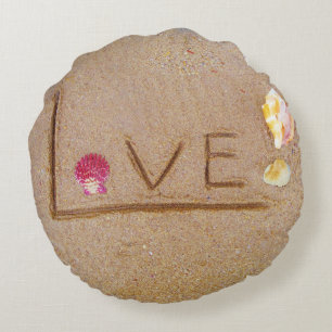 coquillages Amour sur la plage coussin personnalis