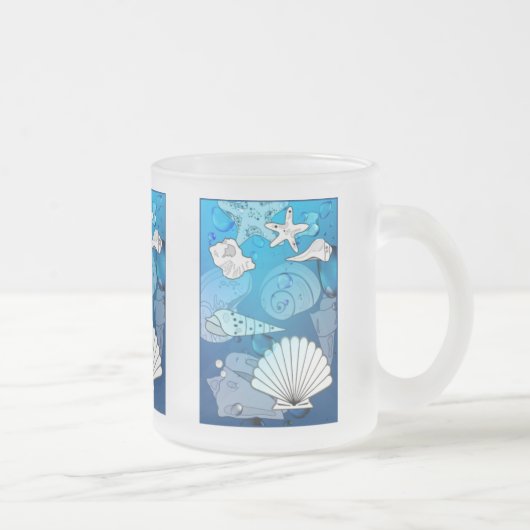 Coquillages Aqua Ocean Glass Mug (Droit)