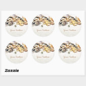 Coquillages Autocollants personnalisés (Feuille)