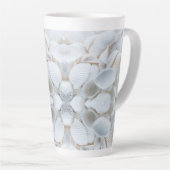 Coquillages blancs latte mug (Angle droit)
