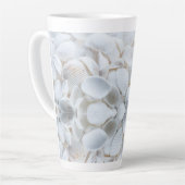 Coquillages blancs latte mug (Angle gauche)