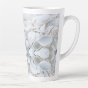 Coquillages blancs latte mug