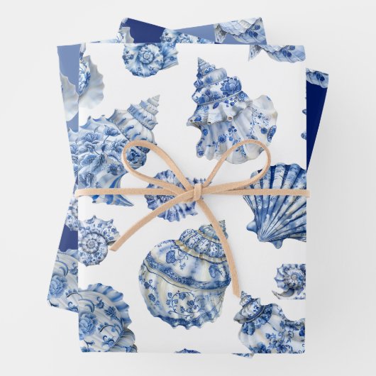 Coquillages bleus enveloppant des feuilles de papi (En situation)