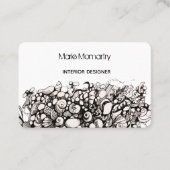 Coquillages Carte de visite noir et blanc (Devant)