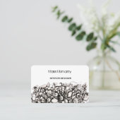 Coquillages Carte de visite noir et blanc (Debout devant)