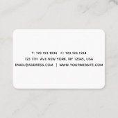 Coquillages Carte de visite noir et blanc (Dos)