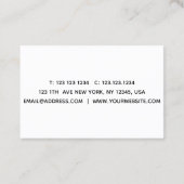 Coquillages Carte de visite noir et blanc (Dos)