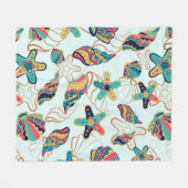 Coquillages colorés motif toison couverture (Devant (Horizontal))