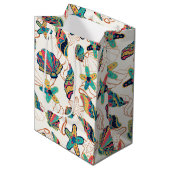 Coquillages colorés sac cadeau moyen (Devant Angle)