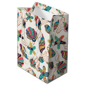 Coquillages colorés sac cadeau moyen (Dos Angle)