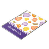 Coquillages d'aquarelle Carnet avec nom (Côté gauche)