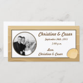 Coquillages de Faire-part photo 4x8 Fiançailles su (Devant / Derrière)