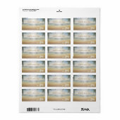 Coquillages de mariage de plage, Étiquette Mariage (Feuille entière)