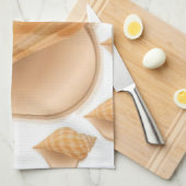 coquillages de mer cuisine serviettes de toilette (Quart Plié)