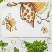 coquillages de mer cuisine serviettes de toilette (Plié)