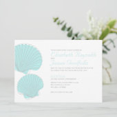 Coquillages de plage de Cute Invitations de mariag (Debout devant)