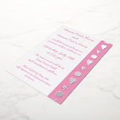 Coquillages d'été en Pétale Rose Foil Invitation (Rotation)