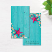 Coquillages en bois turquoise rustique Porte-oreil (Bureau)