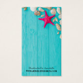 Coquillages en bois turquoise rustique Porte-oreil (Dos)