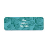 Coquillages en Étiquette Aqua (Devant)