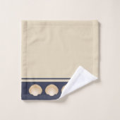 Coquillages et marine bronzages côtiers de plage (Gant de toilette)