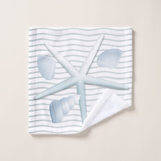 Coquillages et perles (Gant de toilette)